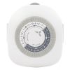Hyper Tough Indoor Analog Timer, Double Grounded Outlet