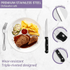 Bestdin 72 Pieces Silverware Sets Service for 12, Premium Stainless Steel Spoons and Forks Set with Steak Knives