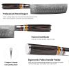 Qulajoy 7 Inch Nakiri Chef Knife,Professional Japanese 67 Layers Damascus VG-10 Steel Core,Hammered Vegetable Cutting Knife